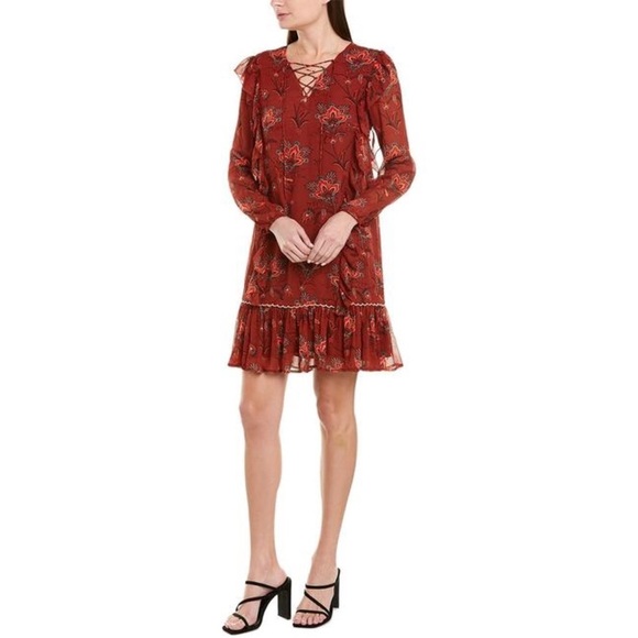 NWT Scotch & Soda Ruffle Drop Hem Dress Size XS - Picture 2 of 14